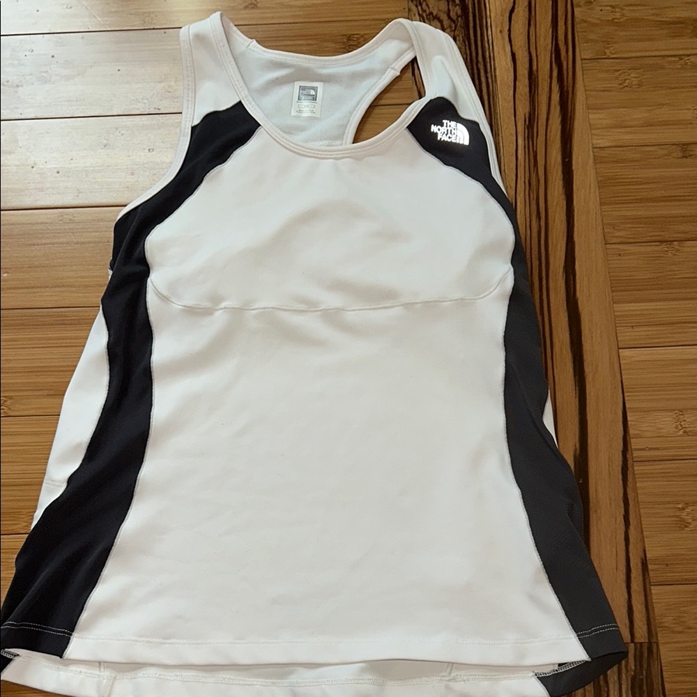 The North Face Women's White and Black Tank Top